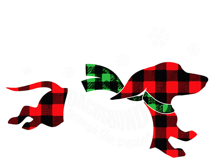 Dachshund Through The Snow Doxie Dog Plaid Christmas Gift T-Shirt