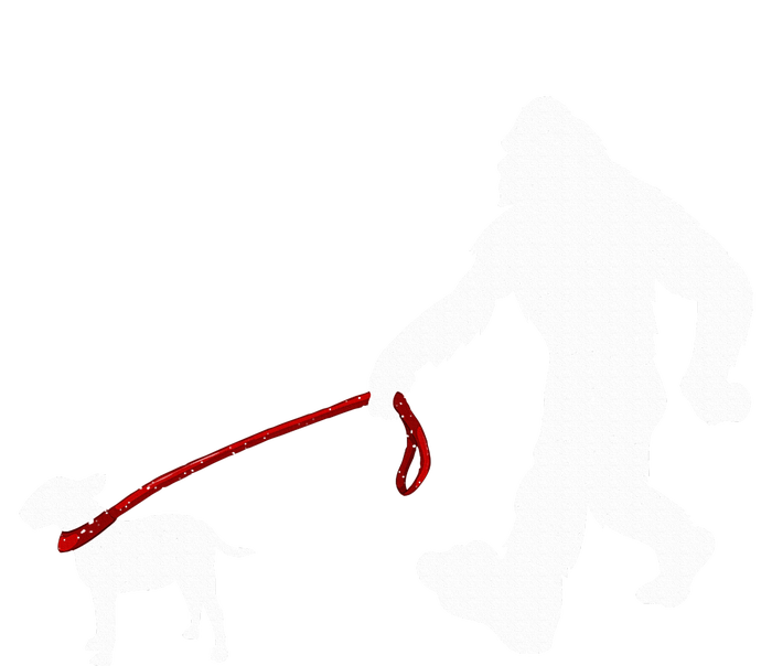 Bigfoot Walking With Bull Terrier Dog Tall Hoodie