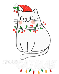 Cute Cat Merry Catmas Christmas Cat Lovers Santa Pajama T-Shirt