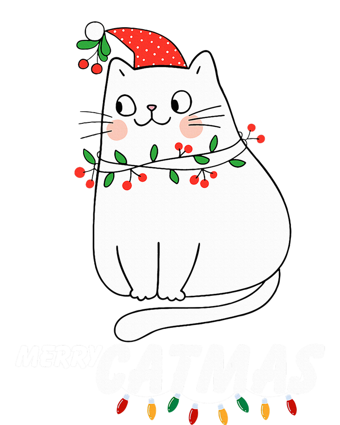 Cute Cat Merry Catmas Christmas Cat Lovers Santa Pajama T-Shirt