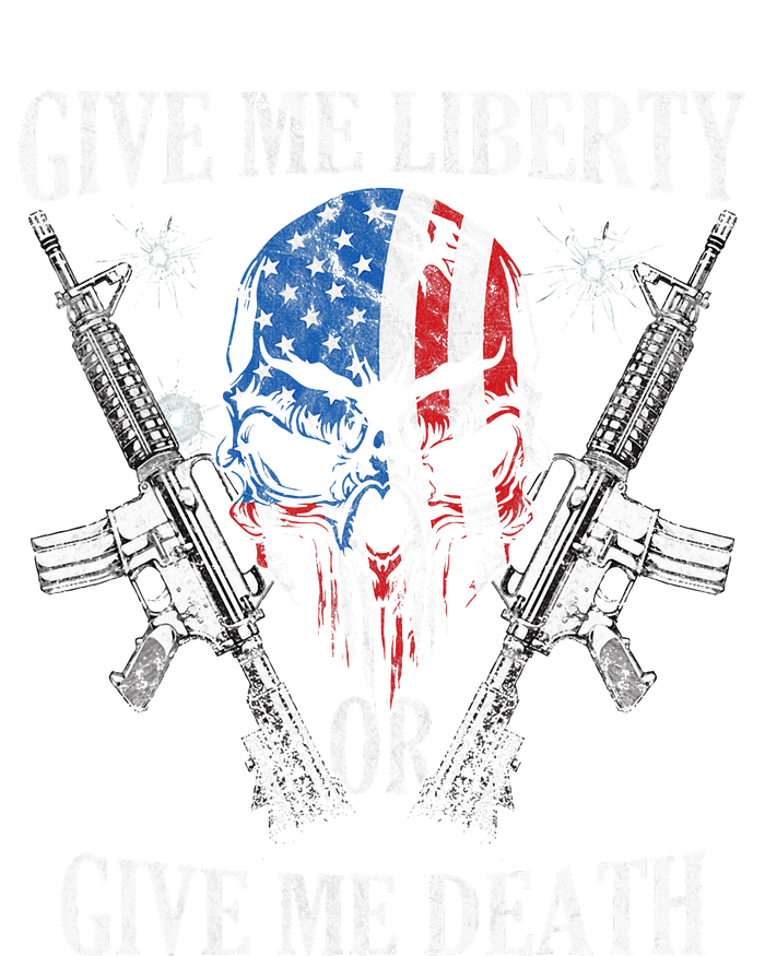 Give Me Liberty Or Give Me Death Skull Ar15 American Flag Ladies Essential Tank