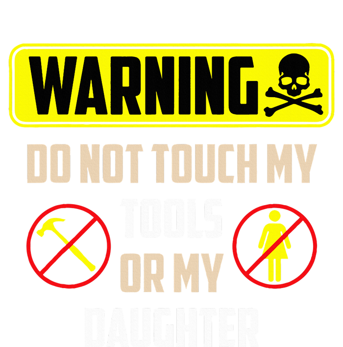 Warning Do Not Touch My Tools Or My Daughter Funny Dad Metallic Star Ornament