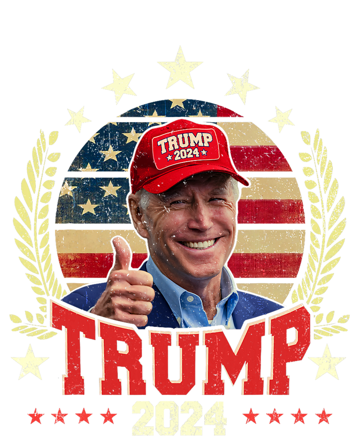 Biden Wearing Trump Red Hat Funny Trump 2024 T-Shirt