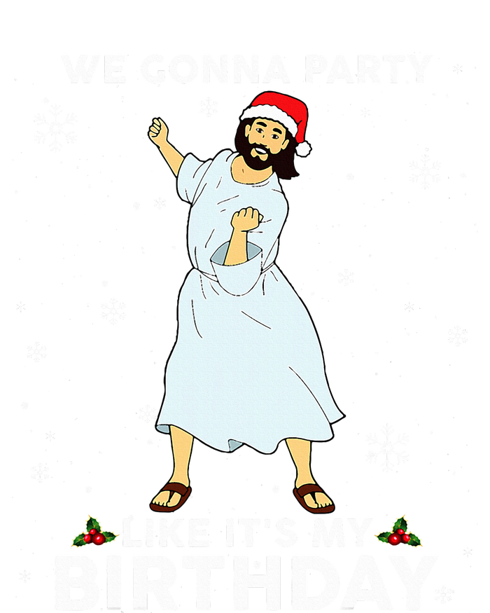 Christmas Jesus Dancing We Gonna Party Like ItS My Birthday Cooling Performance Long Sleeve Crew