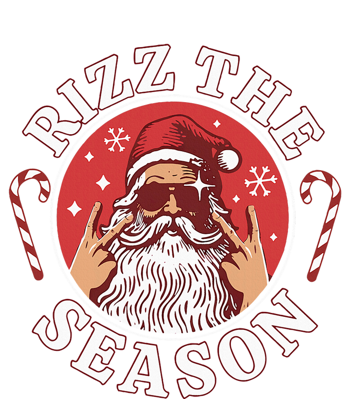 Punk Rock Retro Rizz The Season Funny Santa Clause Rizzler Snapback Five-Panel Rope Hat