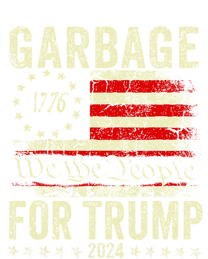 Trump 2024 Election Garbage Vote For Trump President Us Flag Women's Racerback Cropped Tank