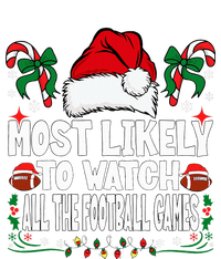 Most Likely To Watch All The Football Games Christmas Family High Crown Mesh Back Trucker Hat