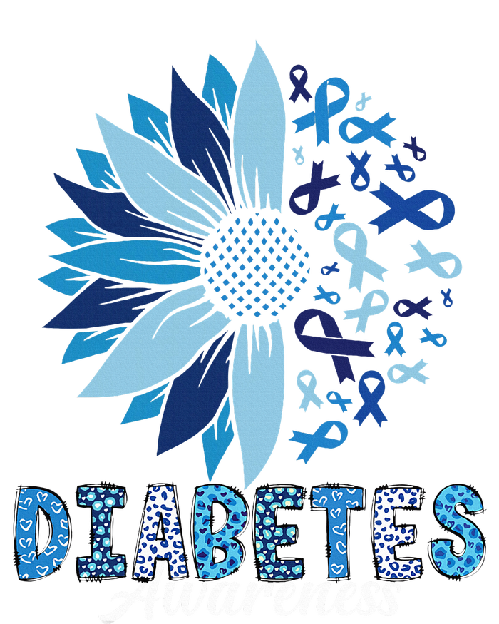 Diabetes Awareness Leopard Sunflower Diabetes Awareness Dry Zone Grid Polo