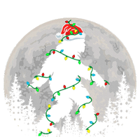 Bigfoot Santa Christmas Tree Lights Women's V-Neck T-Shirt