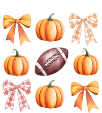 Retro Coquette Bow Pumpkin American Football Thanksgiving Baby Long Sleeve Bodysuit