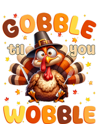 Gobble Til You Wobble Thanksgiving Turkey Flexfit Unipanel Trucker Cap