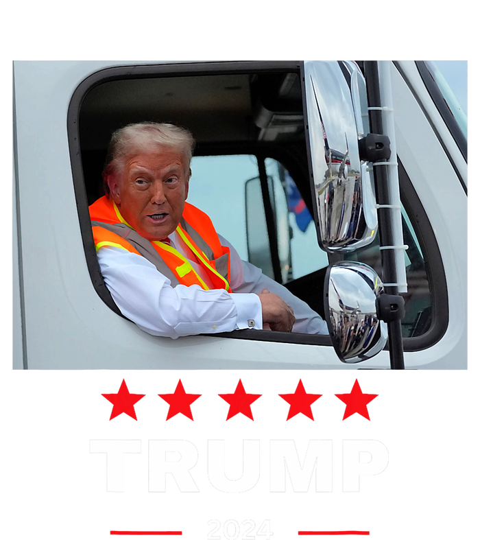 Donald Trump Rides In Garbage Truck Hooded Wearable Blanket