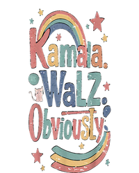 Kamala Harris Walz Obviously Rainbow Pride Button