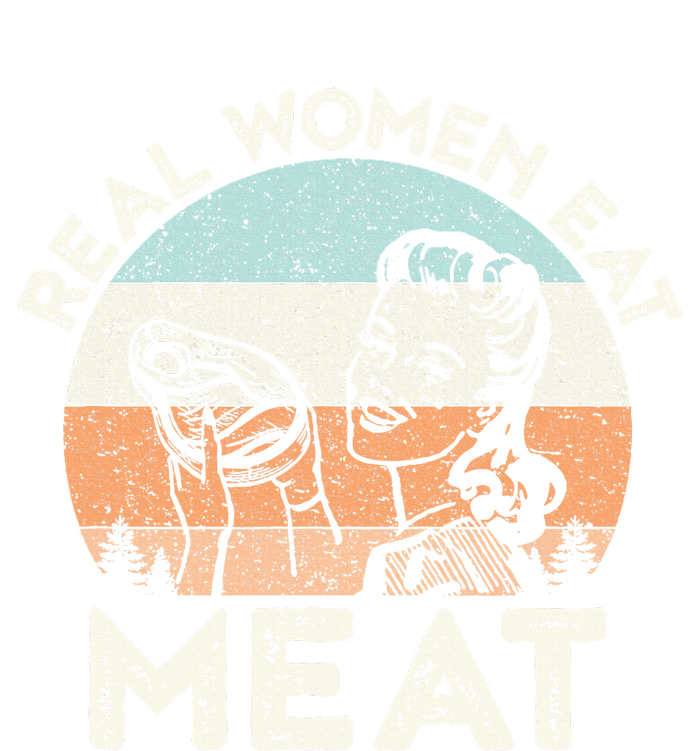 Real Women Eat Meat Funny Vintage Carnivore Impact Tech Backpack