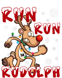 Christmas 5k Run Run Rudolph Holiday Team Running Outfit Garment-Dyed Heavyweight T-Shirt