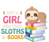 Just A Girl Who Loves Sloths And Books Sloth V-Neck T-Shirt