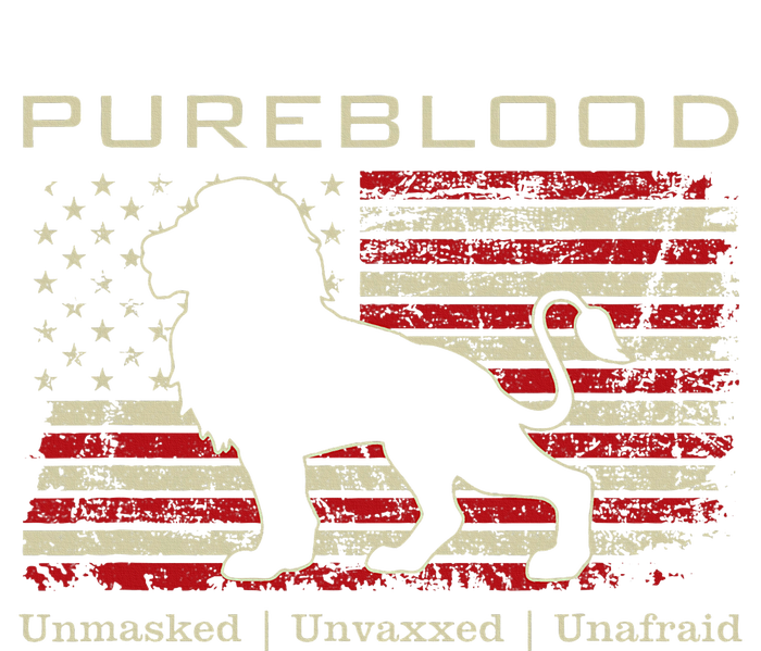 Pureblood Movement Pureblood Medical Freedom Lion Usa Flag T-Shirt