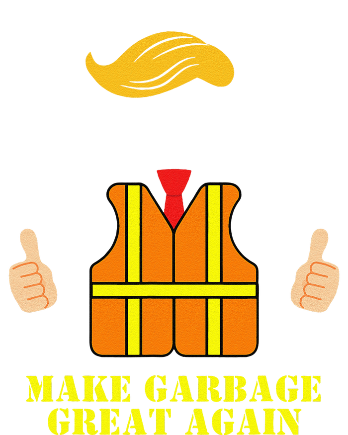 Trump Orange Vest Make Garbage Great Again Funny Trash Truck Gift Flat Bill Trucker Hat