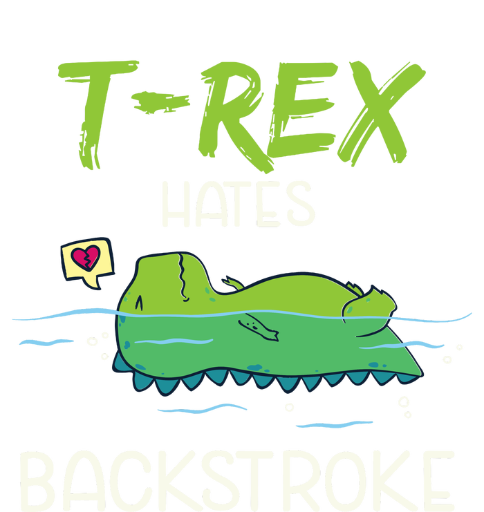 Trex Hates Backstroke Funny Swimming Dinosaur Gift Tank Top