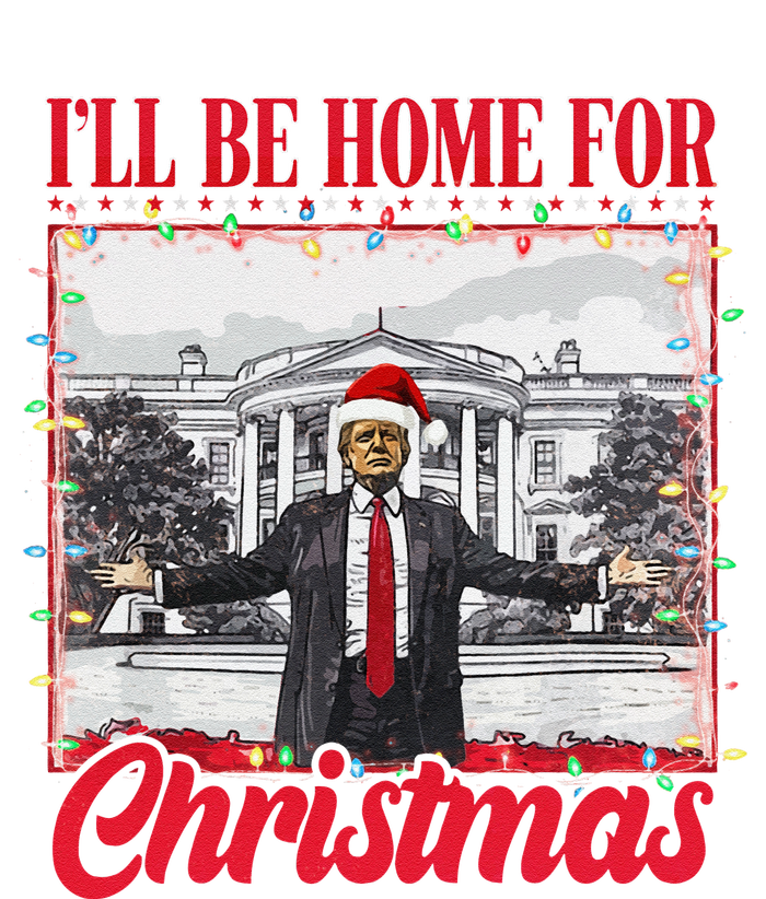 ILl Be Home For Christmas Santa Funny Trump Xmas Pajamas Gift Pajama Set