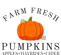 Farm Fresh Pumpkins Apples Hayrides Cider Thanksgiving Fall Womens Cotton Relaxed Long Sleeve T-Shirt