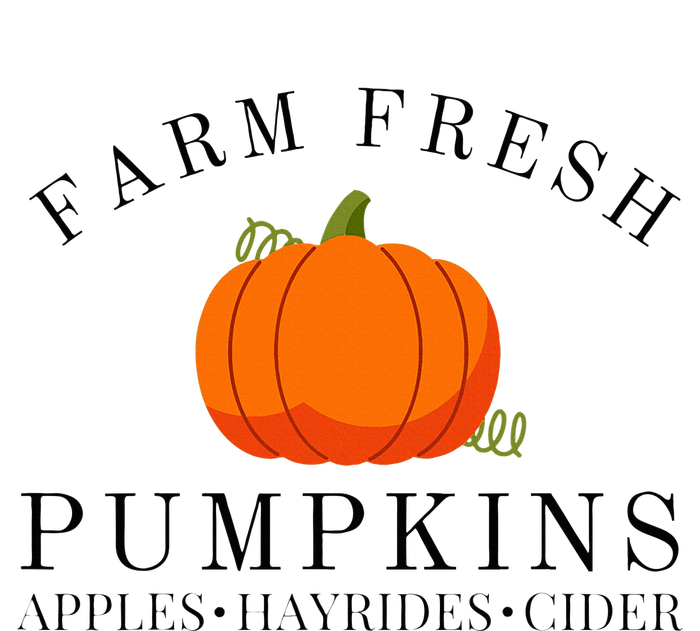 Farm Fresh Pumpkins Apples Hayrides Cider Thanksgiving Fall Womens Cotton Relaxed Long Sleeve T-Shirt