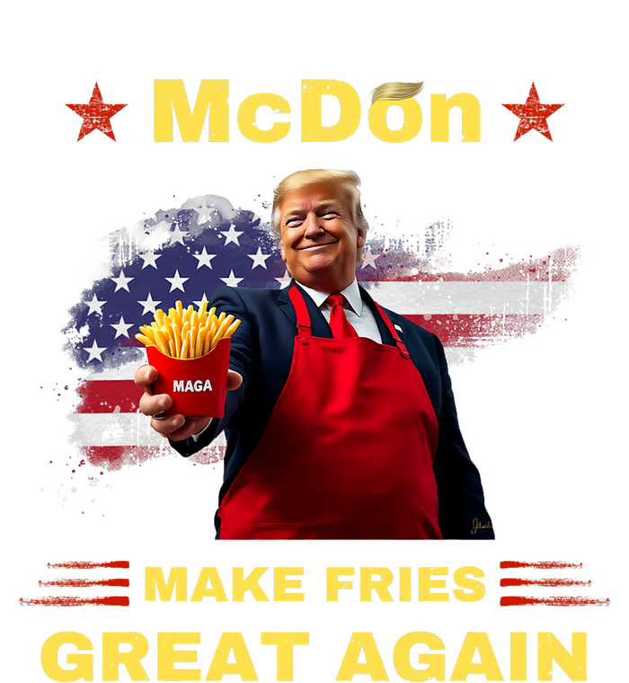 Mcdon 2024 Funny Donald Trump French Fry Cooking Friesff Grommeted Golf Towel