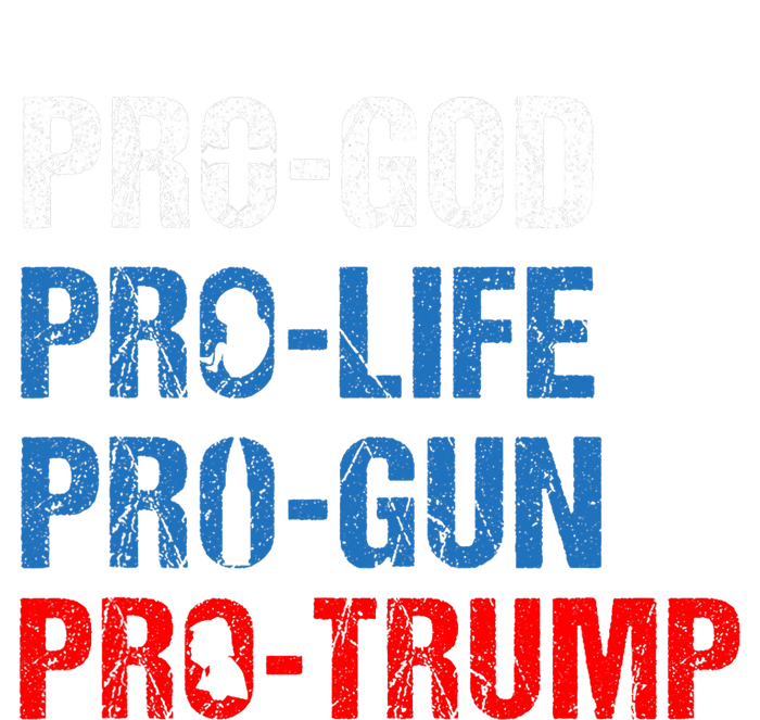 Pro God Pro Life Pro Gun Pro Trump Patriotic T-Shirt