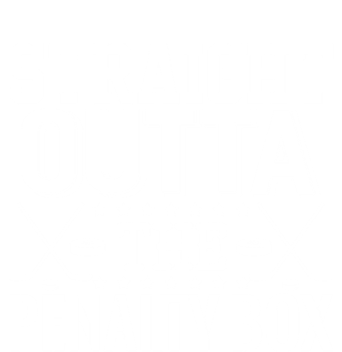 Funny Hockey Enforcer Straight Outta The Penalty Box Cool Gift Zip Tote Bag