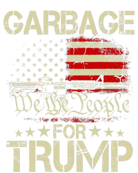 Garbage For Trump 2024 Tees Trump Supporter Us Flag Striped Beanie with Solid Band