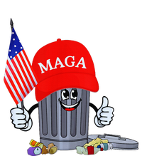 Trump Garbage Can Cartoon Character American Flag Cooling Performance Crew T-Shirt