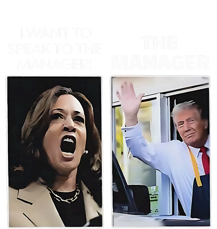 Kamala I Want To Speak To The Manager Trump Mcdonalds Sustainable Knit Beanie