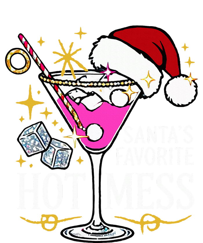 SantaS Favorite Hot Mess Funny Margarita Ladies Essential Flowy Tank