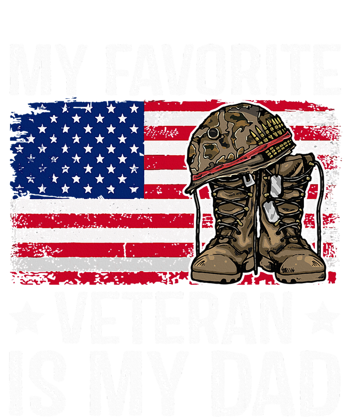 My Favorite Veteran Is My Dad Army Military Baby Long Sleeve Bodysuit