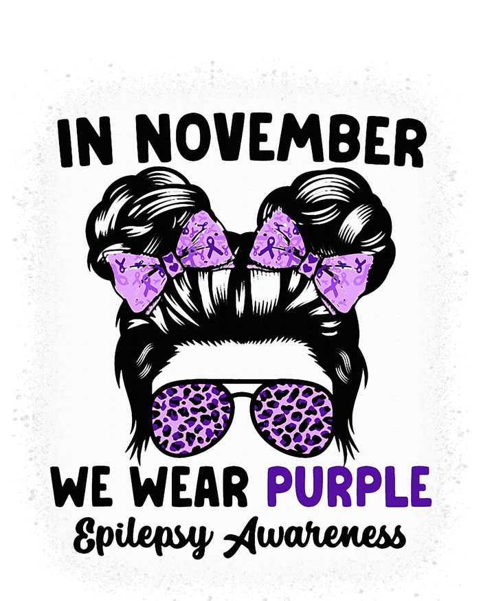 In November We Wear Purple Epilepsy Awareness Women Epilepsy Full-Length Apron With Pockets