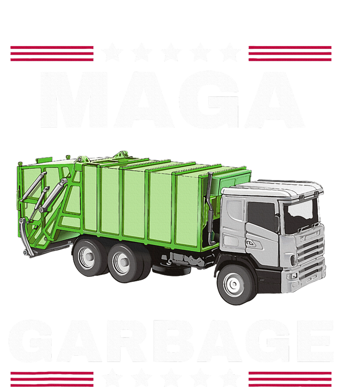 Trump Maga Garbage Truck American Flag T-Shirt