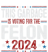 This Garbage Is Voting For The Felon Funny Trump 2024 Hooded Wearable Blanket