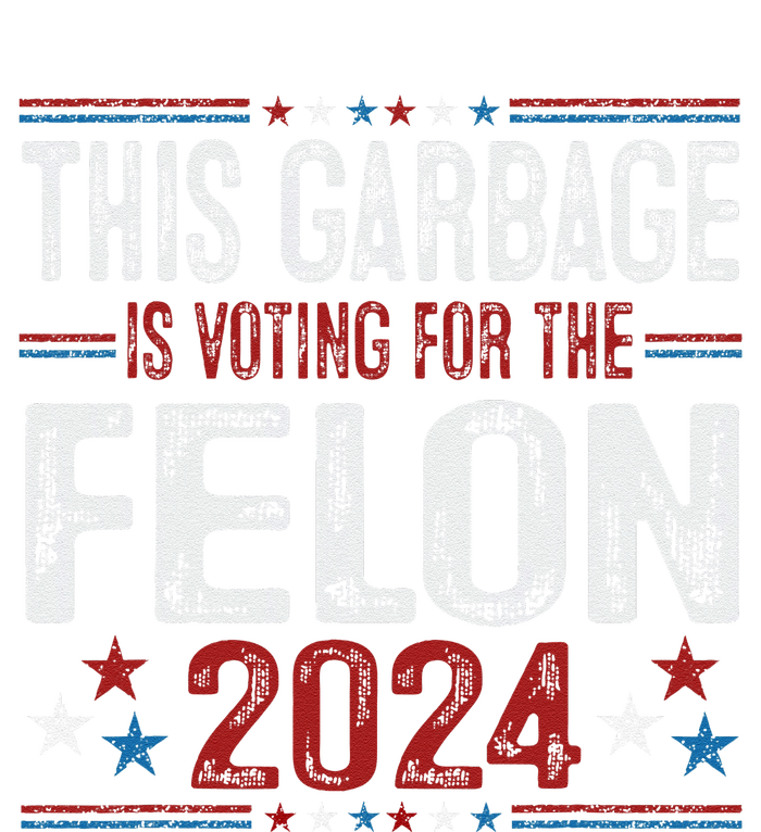 This Garbage Is Voting For The Felon Funny Trump 2024 Hooded Wearable Blanket