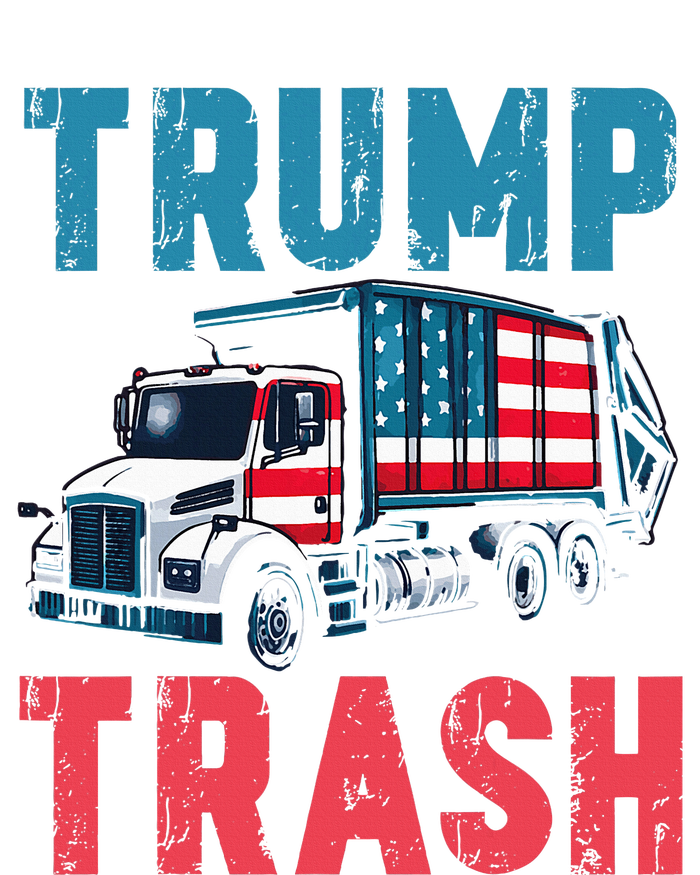 Trump Trash 2024 Grunge Vintage Garbage For Trump Flat Bill Trucker Hat