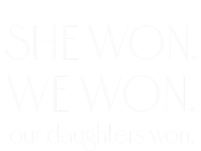 Kamala Harris Wins She Won We Won Our Daughters Won 2025 Women's V-Neck T-Shirt