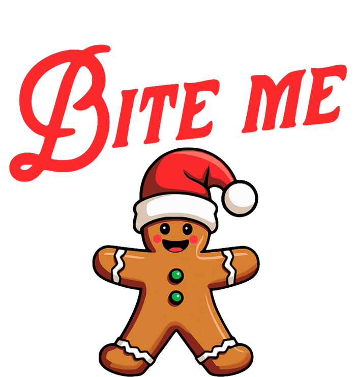 Bite Me Gingerbread Cookie Funny Sarcastic Christmas Holiday T-Shirt