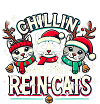 Christmas Cat Lover Christmas Chillin With My Reincats Striped Beanie with Solid Band