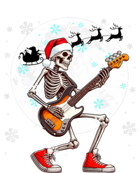 Christmas Santa Skeletons Playing Guitar Bass Guitarist Women's Perfect Tri Tunic Long Sleeve Shirt