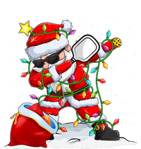 Funny Pickleball Christmas Dabbing Santa Playing Pickleball Sustainable Beanie