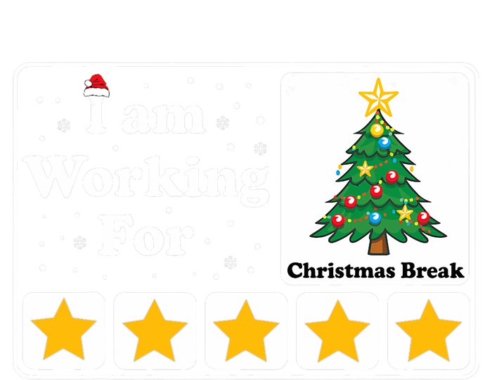 I Am Working For Christmas Break 5 Stars Xmas Tree Short Acrylic Beanie