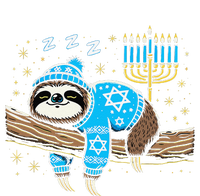 Funny Hanukkah Sloth Jewish Chanukah Sleeping Hanukkah Pjs Valucap Bio-Washed Visor