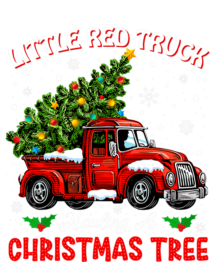 Little Red Truck Hauling A Christmas Tree Cooling Performance Long Sleeve Crew