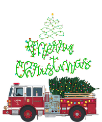 Merry Christmas Firetruck Xmas Tree Lights T-Shirt