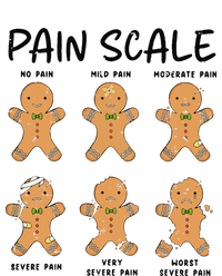 Funny Pain Scale Nurse Christmas Gingerbread Xmas Holiday Womens Funnel Neck Pullover Hood