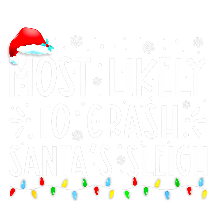 Most Likely To Crash SantaS Sleigh Funny Christmas Holiday Dry Zone Grid Polo